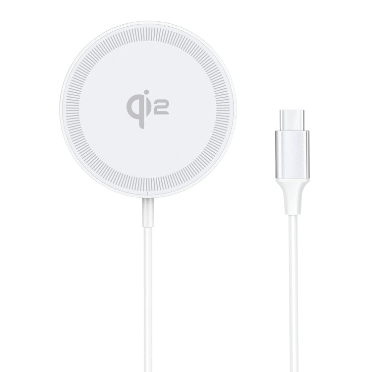 DUZZONA W18 15W Qi2 MagSafe Magnetic Suction Wireless Charger(White) - free shipping - PMC Jewellery - Order now!