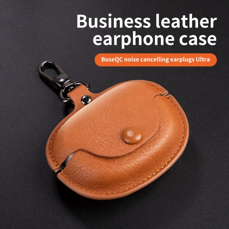 For Bose QuietComfort Ultra Wireless Earphone Leather Protective Case(Black) - Other Earphone Case by PMC Jewellery | Online Shopping South Africa | PMC Jewellery | Buy Now Pay Later Mobicred