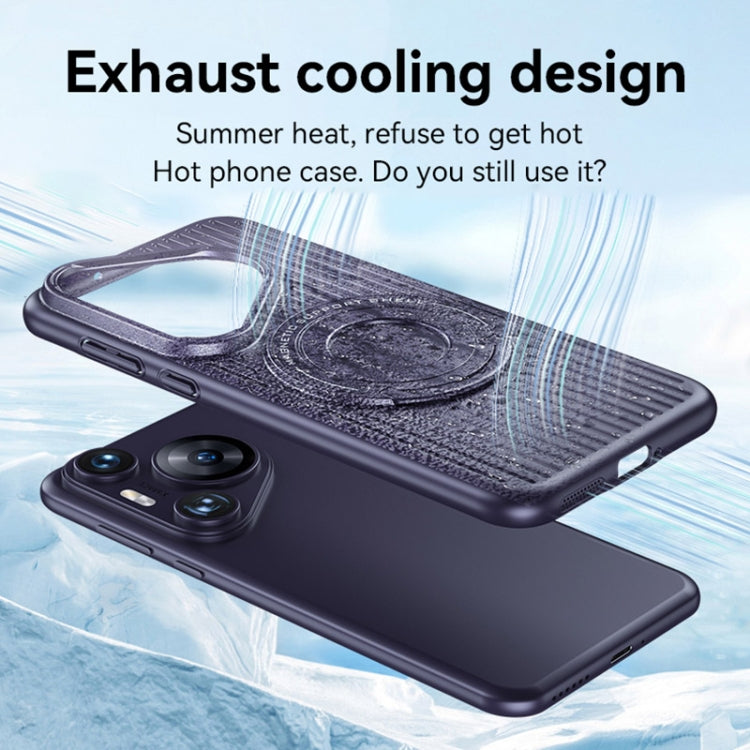 For Huawei Pura 70 Cooling MagSafe Magnetic Ring Holder PC Phone Case(Purple) - Huawei Cases by PMC Jewellery | Online Shopping South Africa | PMC Jewellery | Buy Now Pay Later Mobicred