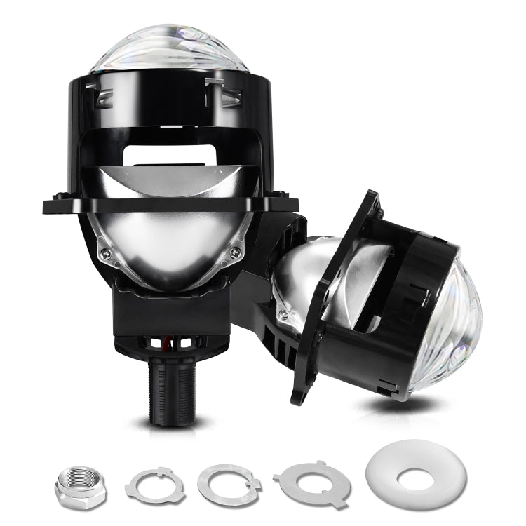 T01 1 Pair 3 inch Car Bifocal LED Lens Headlight, Left Driving (Black) - LED Headlamps by PMC TechLife | Online Shopping South Africa | PMC TechLife | Buy Now Pay Later Mobicred
