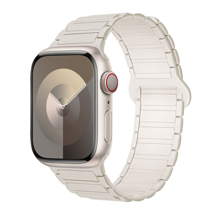 For Apple Watch SE 44mm I-Shaped Magnetic Silicone Watch Band(White Starlight) - free shipping - PMC TechLife - Order now!