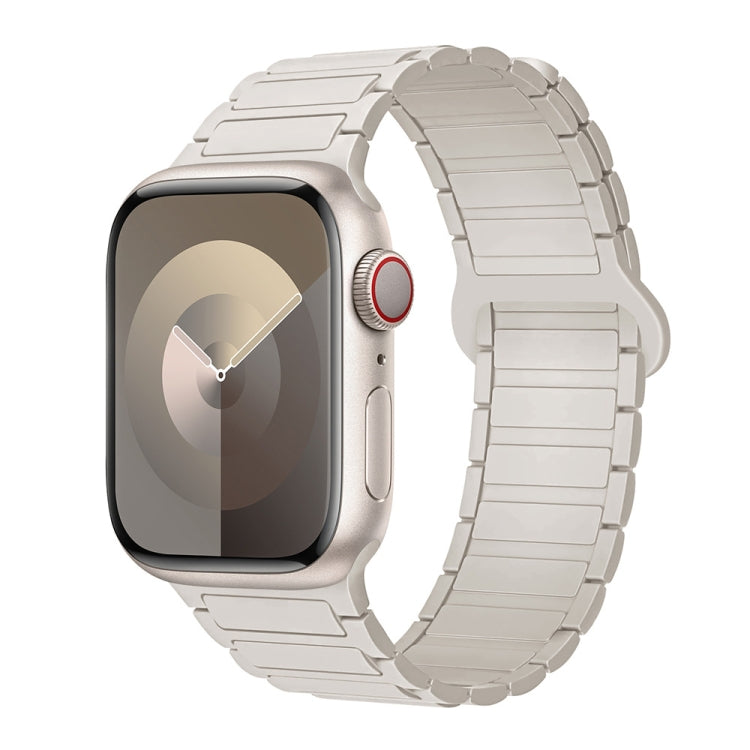For Apple Watch Series 2 42mm I-Shaped Magnetic Silicone Watch Band(Starlight) - Watch Bands by PMC TechLife | Online Shopping South Africa | PMC TechLife