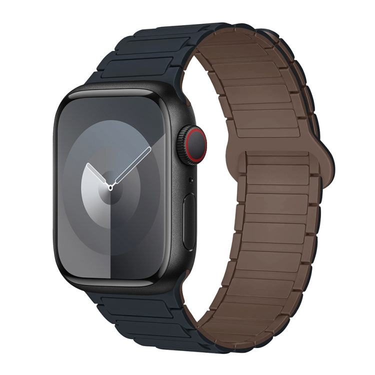 For Apple Watch Series 2 38mm I-Shaped Magnetic Silicone Watch Band(Midnight Chocolate) - Watch Bands by PMC TechLife | Online Shopping South Africa | PMC TechLife