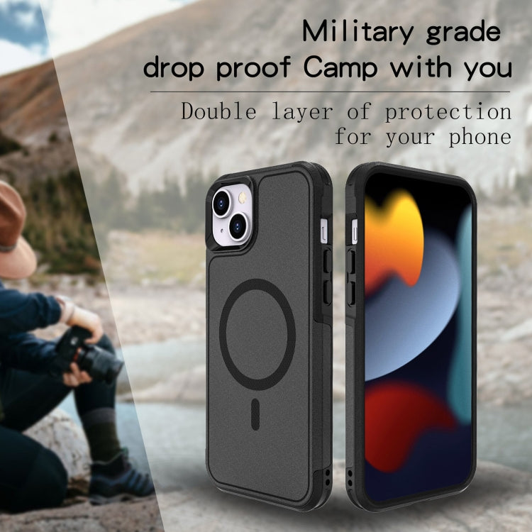 For iPhone 15 RedPepper Armor Magsafe PC Hybrid TPU Phone Case(Black) - free shipping - PMC Jewellery - Order now!