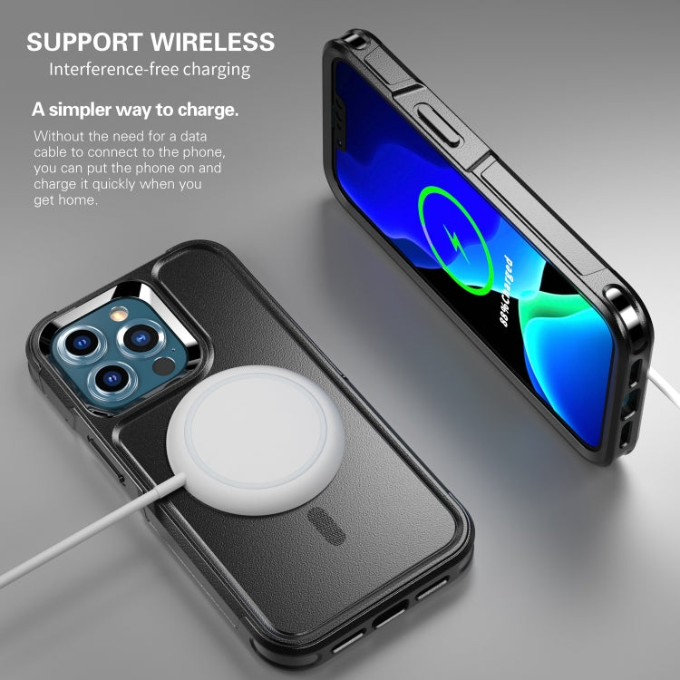 For iPhone 13 Pro RedPepper Armor Magsafe PC Hybrid TPU Phone Case(Black) - free shipping - PMc TechLife - Order now!