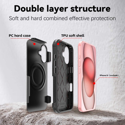 For iPhone 16 RedPepper Armor Magsafe PC Hybrid TPU Phone Case(Black) - iPhone 16 Cases by RedPepper | Online Shopping South Africa | PMC Jewellery | Buy Now Pay Later Mobicred