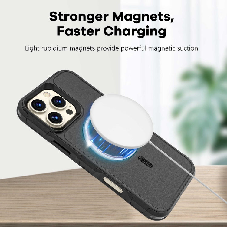 For iPhone 16 Pro Max RedPepper Armor Magsafe PC Hybrid TPU Phone Case(Black) - iPhone 16 Pro Max Cases by RedPepper | Online Shopping South Africa | PMC TechLife | Buy Now Pay Later Mobicred