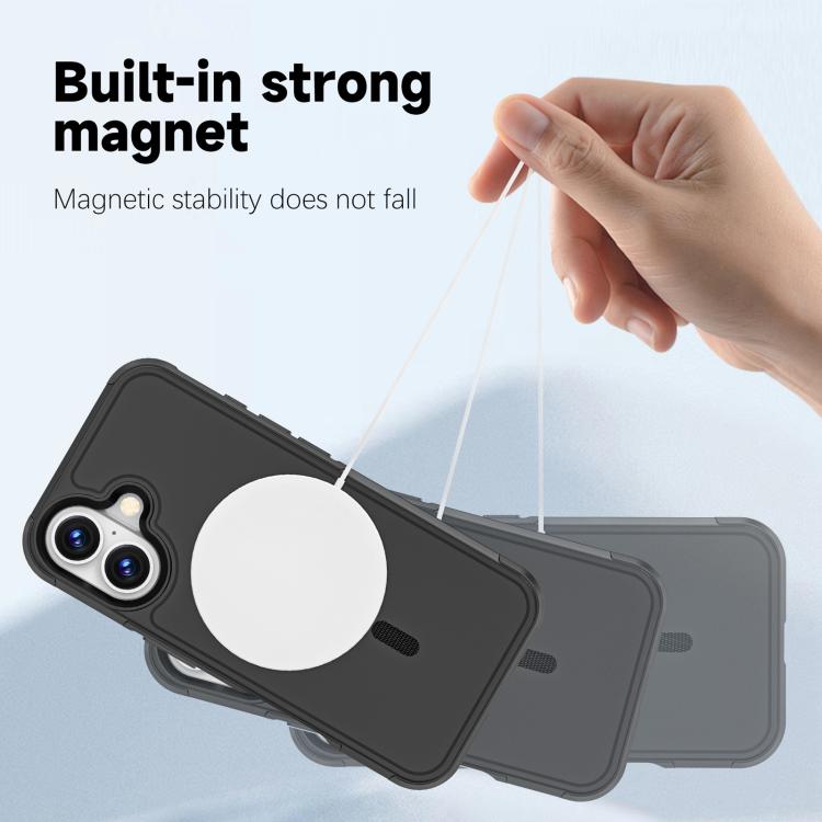 For iPhone 17 RedPepper Armor Magsafe PC Hybrid TPU Phone Case(Black) - free shipping - PMC TechLife - Order now!