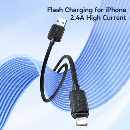 USAMS US-SJ699 USB to 8 Pin 2.4A Striped Fast Charge Data Cable, Length:3m(Blue) - Normal Style Cable by USAMS | Online Shopping South Africa | PMC Jewellery | Buy Now Pay Later Mobicred