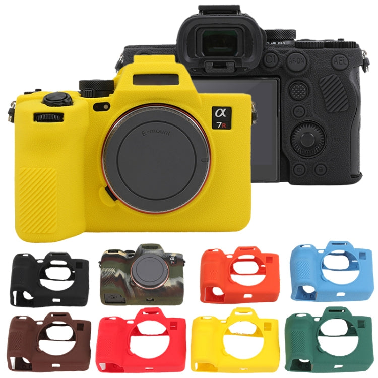For Sony ILCE7RM5 / A7R5 Litchi Texture Soft Silicone Protective Case(Yellow) - Protective Case by PMC TechLife | Online Shopping South Africa | PMC TechLife | Buy Now Pay Later Mobicred