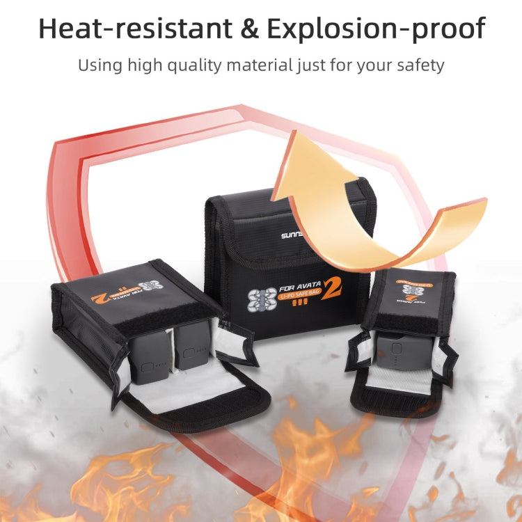 For DJI Avata 2 Sunnylife Battery Explosion-proof Safe Bag Protective Li-Po Safe Bag(For 3pcs Batteries) - Cases & Bags by Sunnylife | Online Shopping South Africa | PMC TechLife | Buy Now Pay Later Mobicred