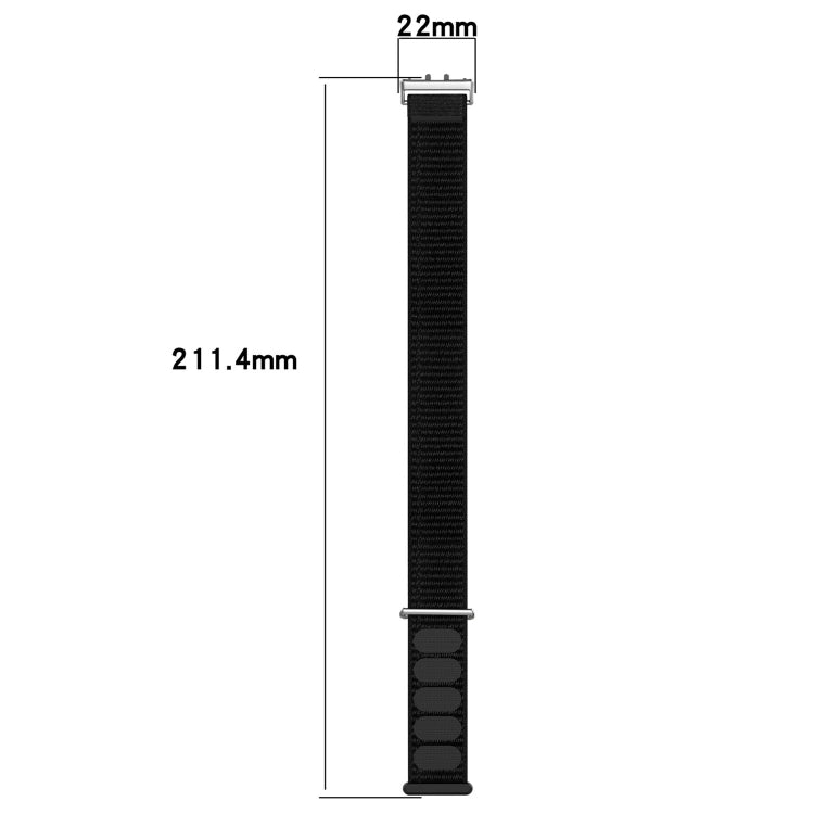 For Samsung Galaxy Fit 3 Nylon Loop Hook and Loop Fastener Watch Band(Grey Blue) - Watch Bands by PMC TechLife | Online Shopping South Africa | PMC TechLife