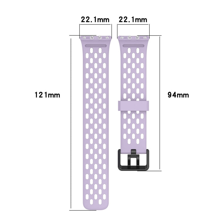 For Samsung Galaxy Fit 3 Hole Style Dual Buckle Silicone Watch Band(Light Grey) - Watch Bands by PMC TechLife | Online Shopping South Africa | PMC TechLife
