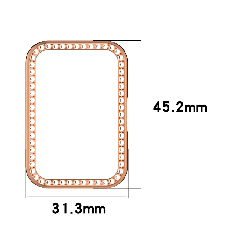 For Samsung Galaxy Fit 3 Diamond Half Pack Hollow PC Watch Protective Case(Rose Gold) - free shipping - PMC TechLife - Order now!