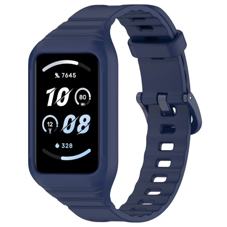 For Honor Band 9 Armor Integrated Silicone Watch Band(Midnight Blue) - Watch Bands by PMC TechLife | Online Shopping South Africa | PMC TechLife