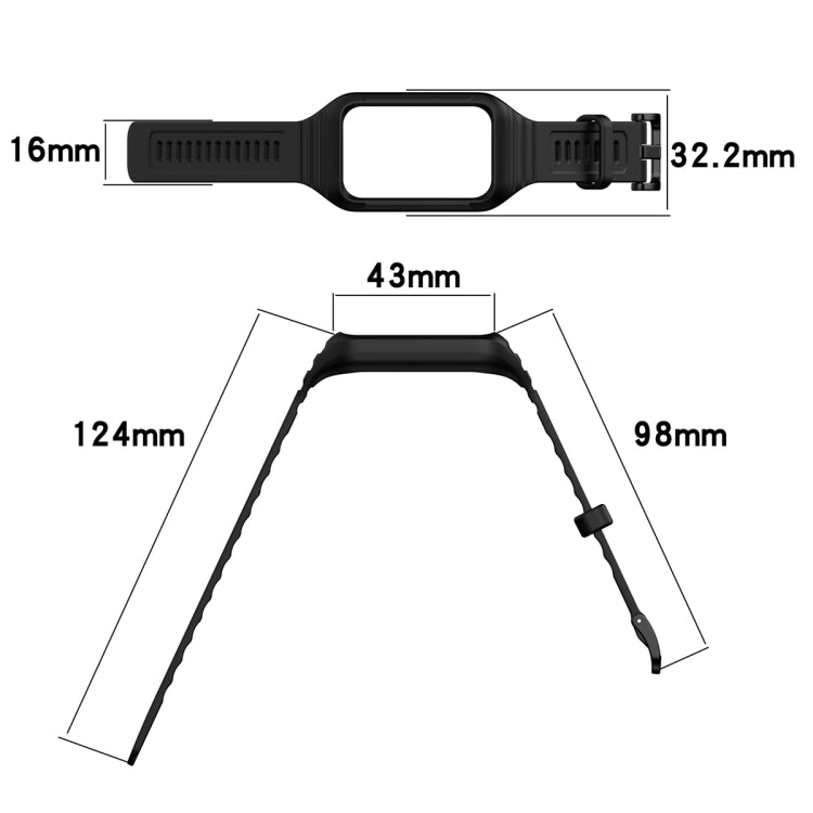 For Honor Band 9 Armor Integrated Silicone Watch Band(Midnight Blue) - Watch Bands by PMC TechLife | Online Shopping South Africa | PMC TechLife