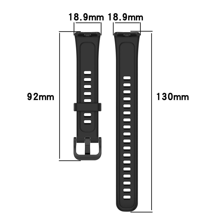 For Huawei Band 10 / 9 / 8 Solid Color Colorful Buckle Silicone Watch Band(Ink Blue) - Watch Bands by PMC TechLife | Online Shopping South Africa | PMC TechLife | Buy Now Pay Later Mobicred
