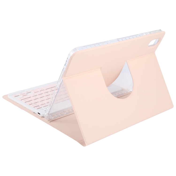 For Huawei MatePad Pro 11 2024 / 2022 Square Button Bluetooth Keyboard Rotatable Holder Leather Case(Rose Gold) - Huawei Keyboard by PMC TechLife | Online Shopping South Africa | PMC TechLife