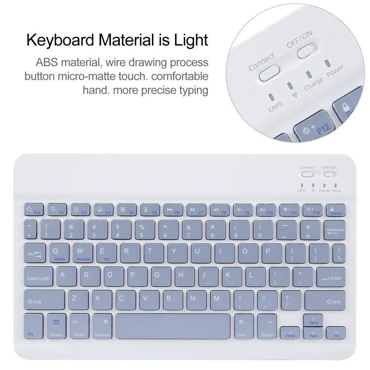 For Huawei MatePad Air 11.5 Square Button Bluetooth Keyboard Rotatable Holder Leather Case(Lavender Purple) - Huawei Keyboard by PMC TechLife | Online Shopping South Africa | PMC TechLife