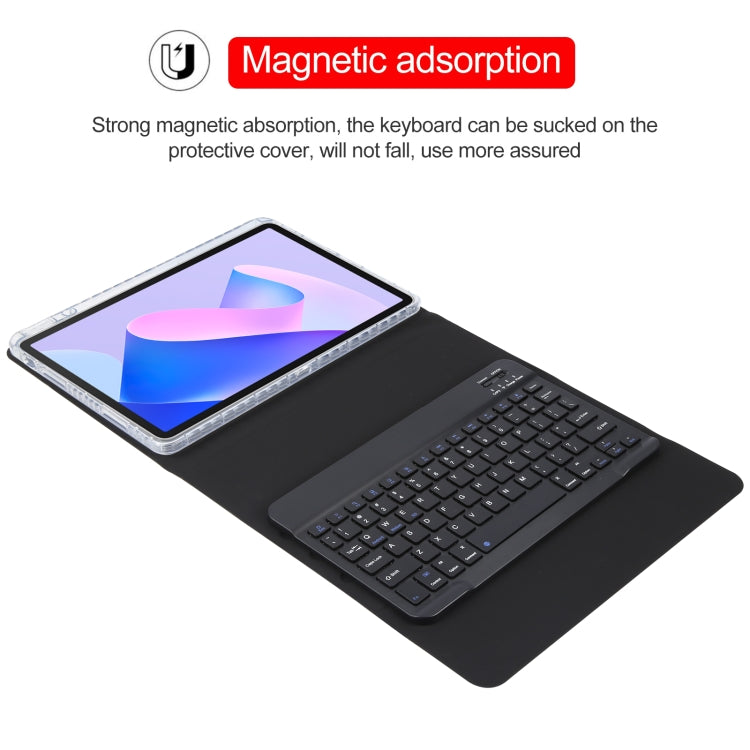 For Huawei MatePad 11 2023 / 2021 Square Button Bluetooth Keyboard Rotatable Holder Leather Case(Black) - Huawei Keyboard by PMC TechLife | Online Shopping South Africa | PMC TechLife