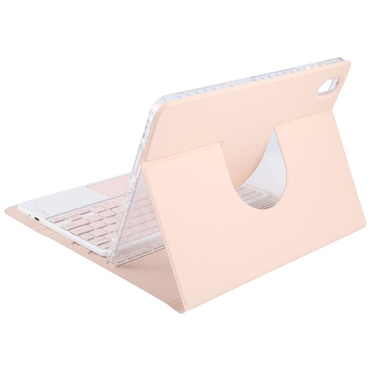 For Huawei MatePad Air 11.5 Square Button Bluetooth Keyboard Rotatable Holder Leather Case with Touchpad(Rose Gold) - Huawei Keyboard by PMC TechLife | Online Shopping South Africa | PMC TechLife