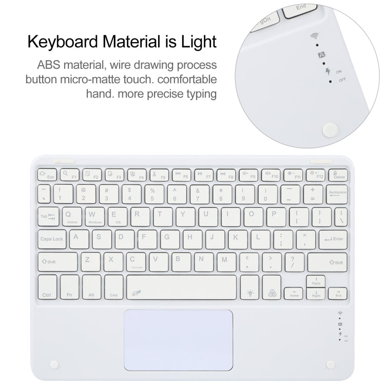 For Huawei MatePad 11 2023 / 2021 Square Button Bluetooth Keyboard Rotatable Holder Leather Case with Touchpad(Sky Blue) - Huawei Keyboard by PMC TechLife | Online Shopping South Africa | PMC TechLife