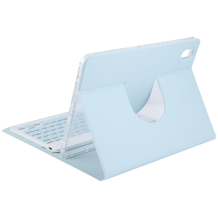 For Huawei MatePad 11 2023 / 2021 Square Button Backlight Bluetooth Keyboard Rotatable Holder Leather Case(Sky Blue) - Huawei Keyboard by PMC TechLife | Online Shopping South Africa | PMC TechLife