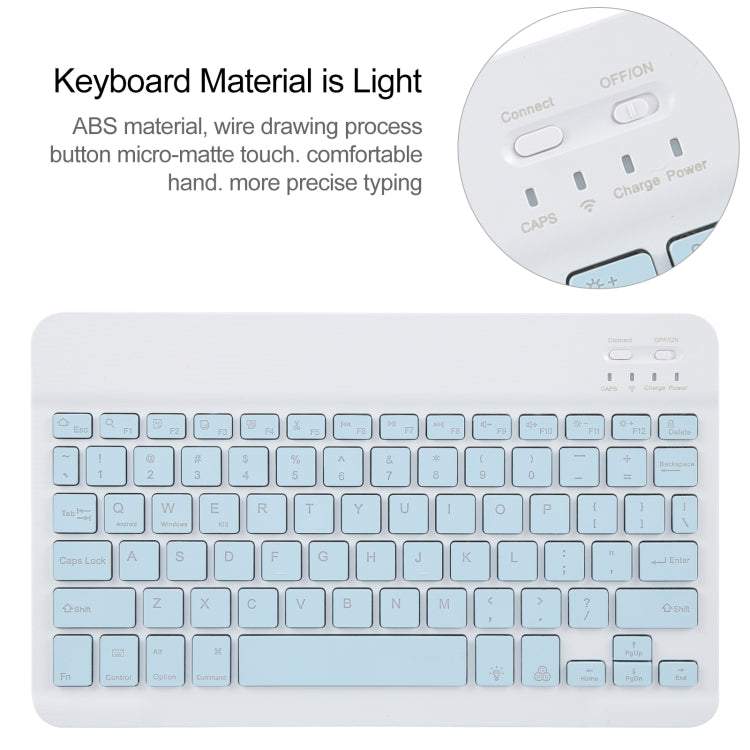 For Huawei MatePad 11 2023 / 2021 Square Button Backlight Bluetooth Keyboard Rotatable Holder Leather Case(Sky Blue) - Huawei Keyboard by PMC TechLife | Online Shopping South Africa | PMC TechLife