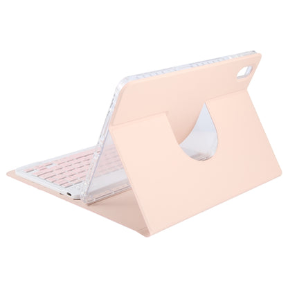 For Xiaomi Pad 6 Square Button Backlight Bluetooth Keyboard Rotatable Holder Leather Case(Rose Gold) - Others Keyboard by PMC Jewellery | Online Shopping South Africa | PMC Jewellery