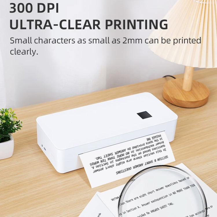 A4 mini Portable Bluetooth HD Thermal Printer for Home Office Study(UK Plug) - Printer by PMC TechLife | Online Shopping South Africa | PMC TechLife | Buy Now Pay Later Mobicred