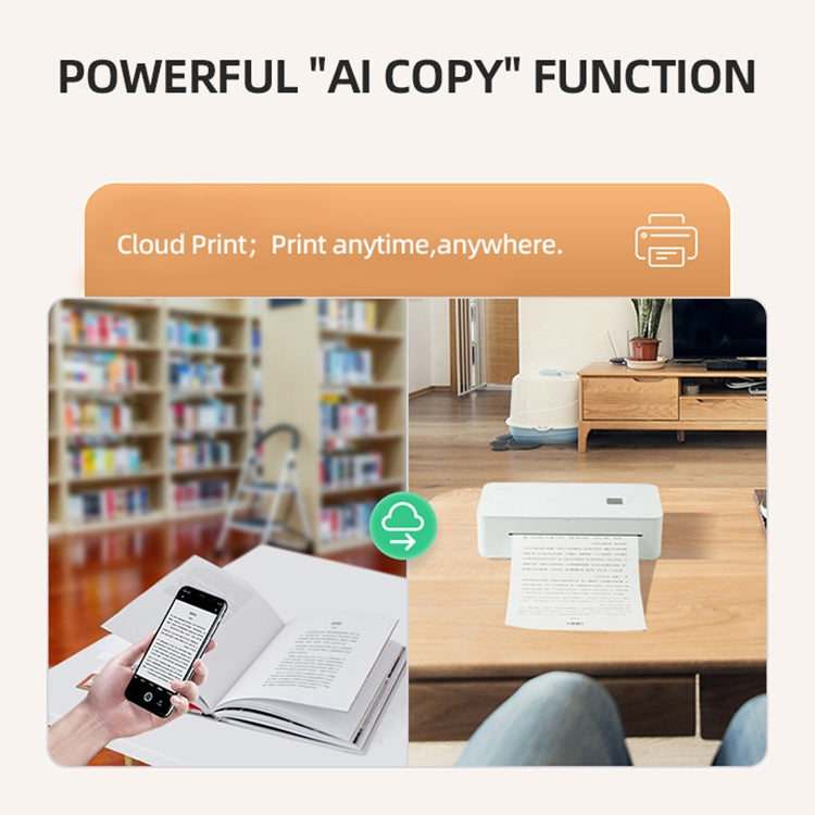 A4 mini Portable Bluetooth HD Thermal Printer for Home Office Study(US Plug) - Printer by PMC Jewellery | Online Shopping South Africa | PMC Jewellery | Buy Now Pay Later Mobicred