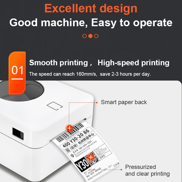 ZJ-9250 100x150mm USB Thermal Label Printer, Plug:EU Plug(Black) - free shipping - PMC TechLife - Order now!