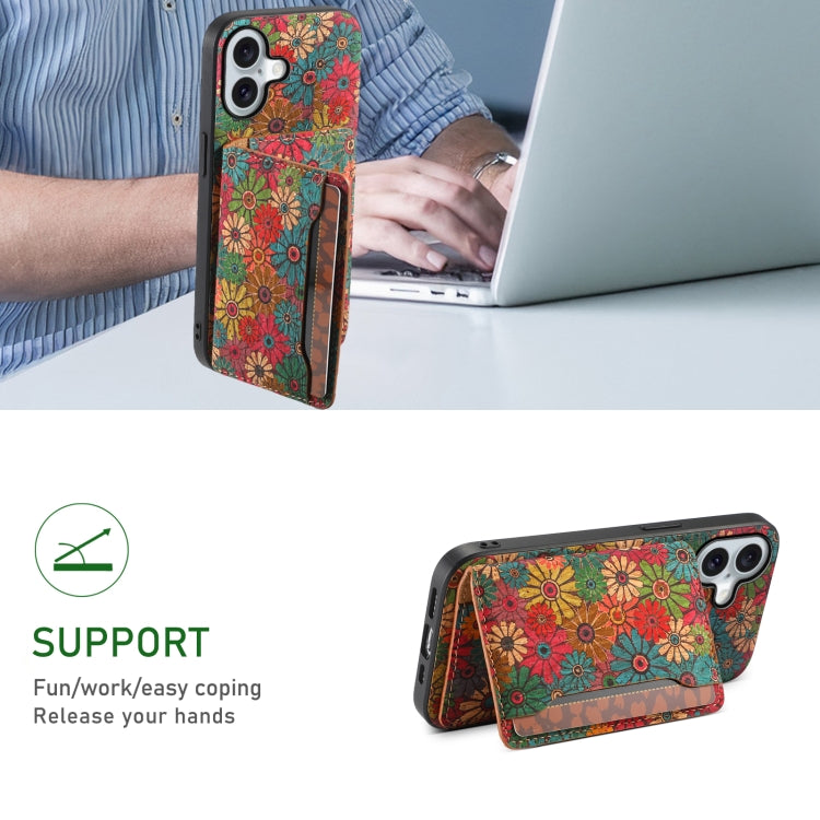 For iPhone 16 Card Slot Holder Phone Case(Spring Green) - iPhone 16 Cases by PMC TechLife | Online Shopping South Africa | PMC TechLife | Buy Now Pay Later Mobicred