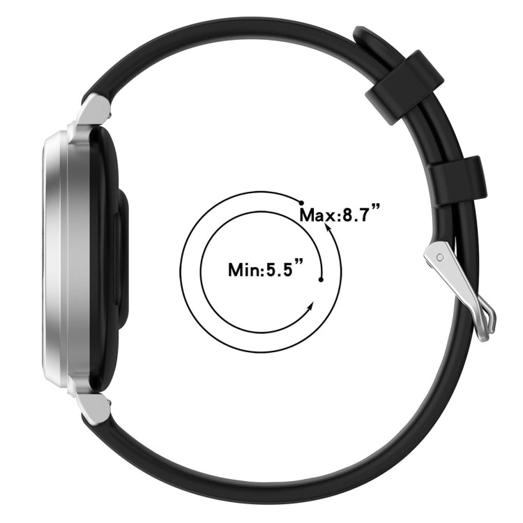 For Garmin Lily 2 14mm Silver Buckle Silicone Watch Band Wristband(Light Grey) - Watch Bands by PMC TechLife | Online Shopping South Africa | PMC TechLife