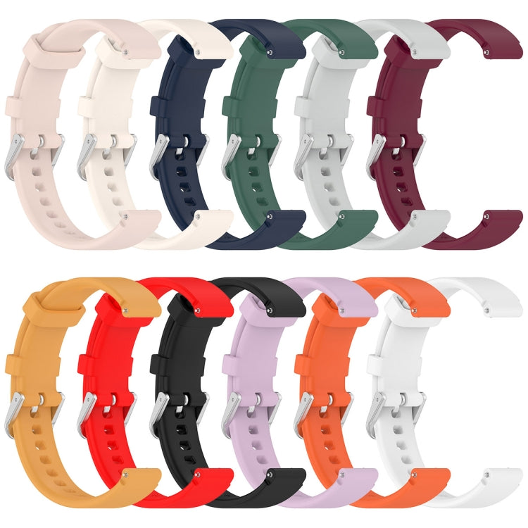 12mm Universal Solid Color Silver Buckle Silicone Watch Band(Yellow) - free shipping - PMC TechLife - Order now!