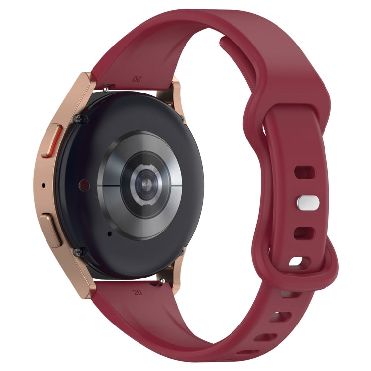 22mm Slim Reverse Buckle Silicone Watch Band(Wine Red) - 22mm Bands by PMC Jewellery | Online Shopping South Africa | PMC Jewellery