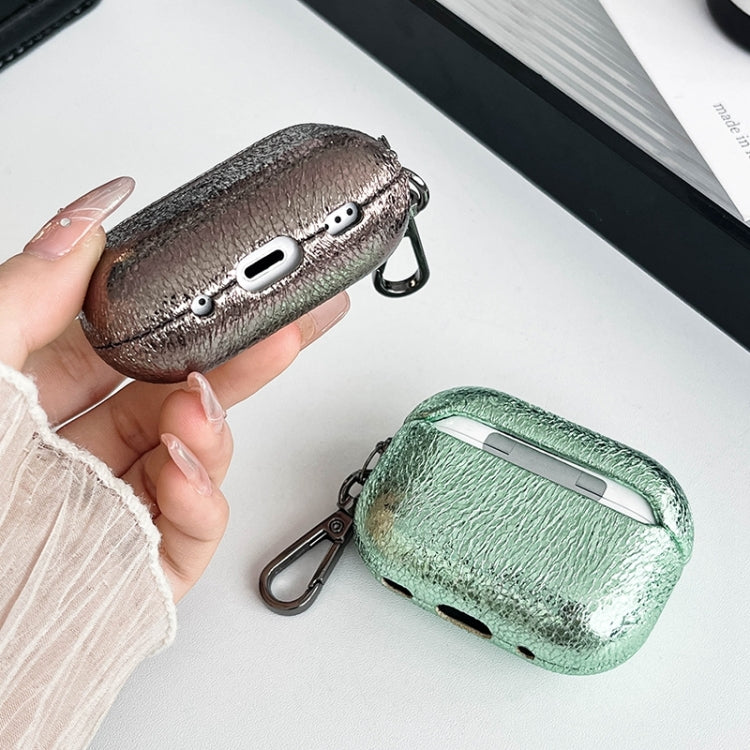 For AirPods 3 Burst Leather Texture Bluetooth Earphone Protective Case(Green) - For AirPods 3 by PMC Jewellery | Online Shopping South Africa | PMC Jewellery | Buy Now Pay Later Mobicred