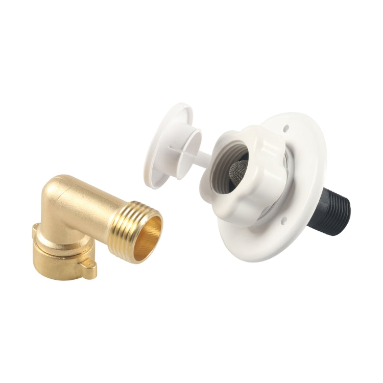 RV Water Inlet Check Valve Set with 90 Degree 3/4 Connector Adapter(Yellow) - Others by PMC TechLife | Online Shopping South Africa | PMC TechLife | Buy Now Pay Later Mobicred
