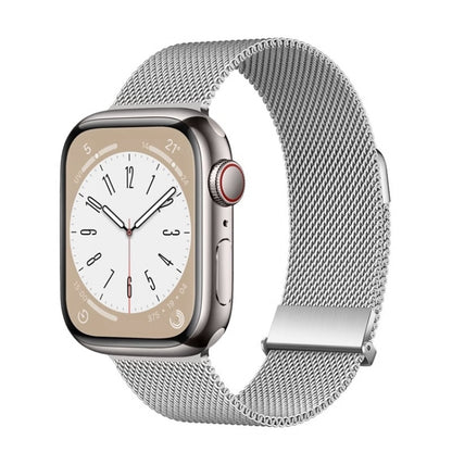 For Apple Watch Series 6 44mm ZGA Milanese Magnetic Metal Watch Band(Silver) - Watch Bands by ZGA | Online Shopping South Africa | PMC Jewellery | Buy Now Pay Later Mobicred