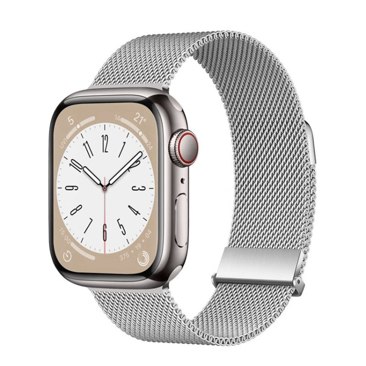 For Apple Watch Series 5 44mm ZGA Milanese Magnetic Metal Watch Band(Silver) - Watch Bands by ZGA | Online Shopping South Africa | PMC Jewellery | Buy Now Pay Later Mobicred