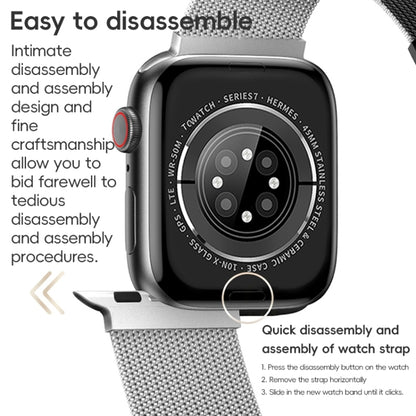 For Apple Watch Series 5 44mm ZGA Milanese Magnetic Metal Watch Band(Silver) - Watch Bands by ZGA | Online Shopping South Africa | PMC Jewellery | Buy Now Pay Later Mobicred