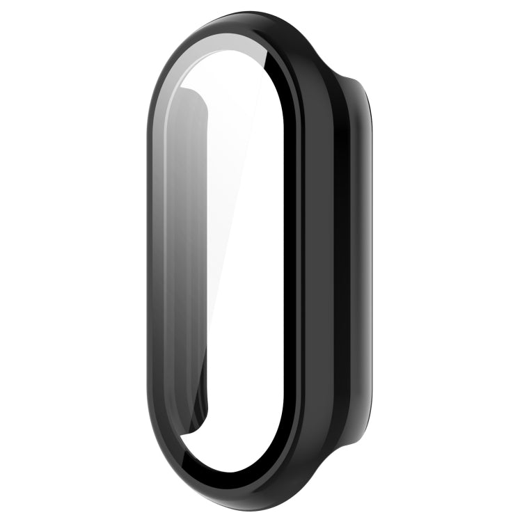 For Xiaomi Mi Band 8 PC + Tempered Film Integrated Protective Watch Case(Black) - Watch Cases by PMC Jewellery | Online Shopping South Africa | PMC Jewellery