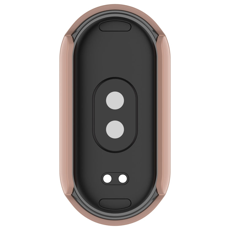 For Xiaomi Mi Band 8 PC + Tempered Film Integrated Protective Watch Case(Pink) - Watch Cases by PMC TechLife | Online Shopping South Africa | PMC TechLife