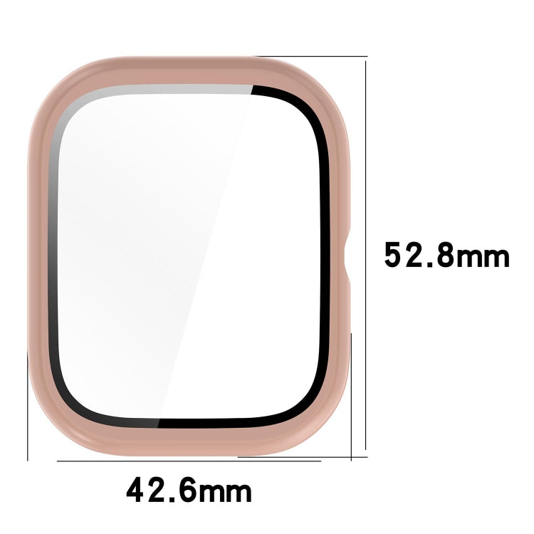 For Honor Choice Haylou Watch PC + Tempered Film Integrated Protective Watch Case(Ivory White) - Watch Cases by PMC TechLife | Online Shopping South Africa | PMC TechLife | Buy Now Pay Later Mobicred