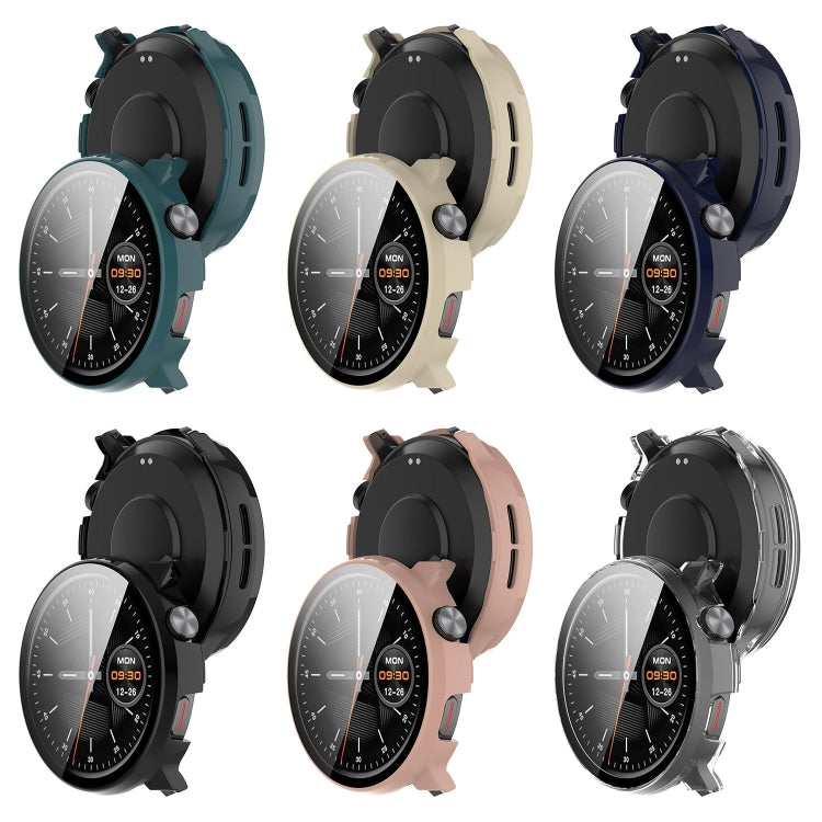 For Xiaomi Mibro Watch Lite 2 PC + Tempered Film Integrated Watch Protective Case(Ink Blue) - Watch Cases by PMC TechLife | Online Shopping South Africa | PMC TechLife