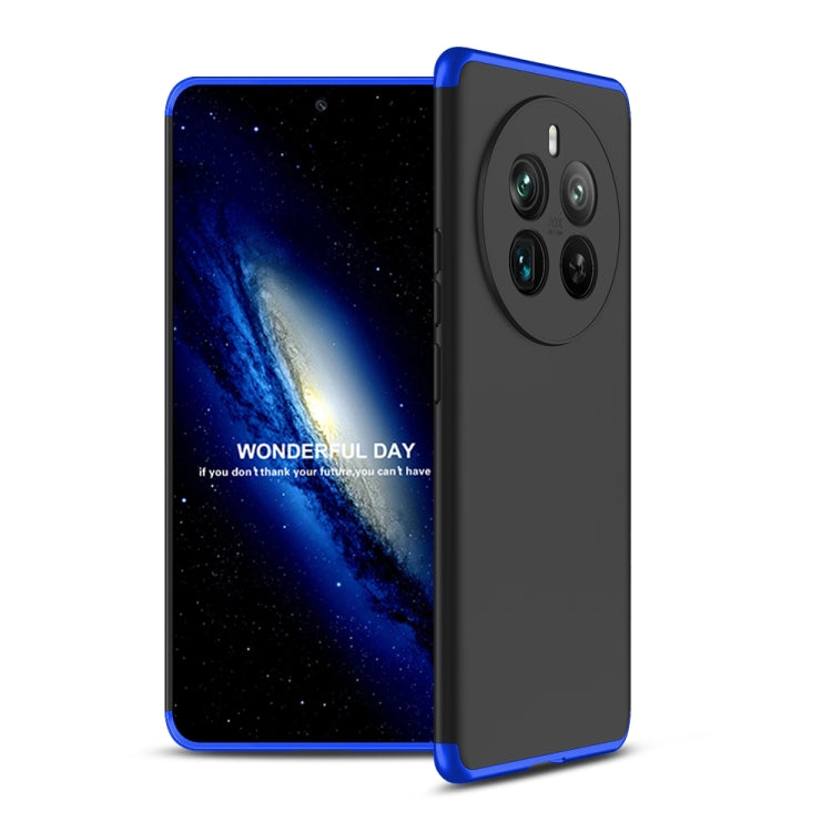 For Realme 12 Pro/12 Pro+ GKK Three Stage Splicing Full Coverage PC Phone Case(Black Blue) - Realme Cases by GKK | Online Shopping South Africa | PMC Jewellery | Buy Now Pay Later Mobicred