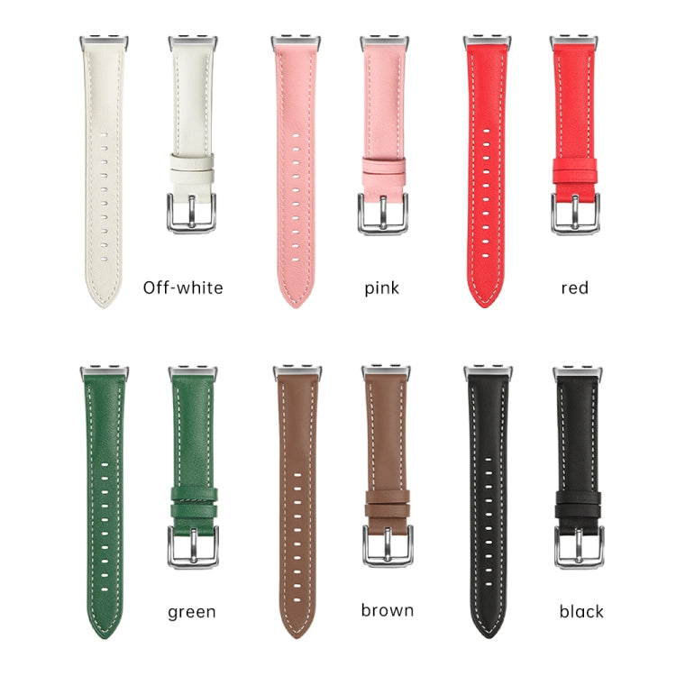 For Honor Band 9 Genuine Leather Watch Band(Pink) - Watch Bands by PMC TechLife | Online Shopping South Africa | PMC TechLife | Buy Now Pay Later Mobicred