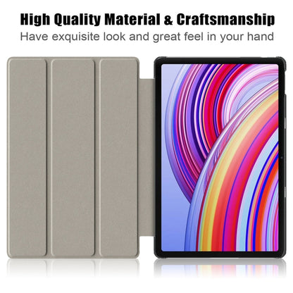 For Xiaomi Redmi Pad Pro 12.1 Custer Painted 3-Fold Stand Leather Smart Tablet Case(Graffiti) - More Tablet Cases by PMC Jewellery | Online Shopping South Africa | PMC Jewellery | Buy Now Pay Later Mobicred