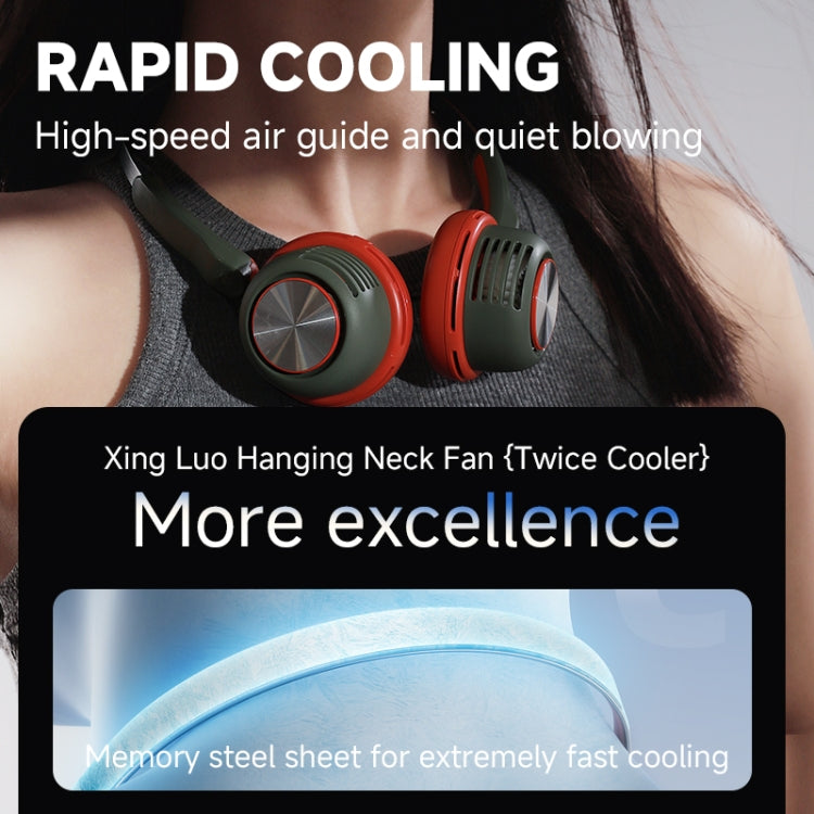 MF088 XINGLUO Neck Band Electric Fan(White) - Electric Fans by PMC TechLife | Online Shopping South Africa | PMC TechLife | Buy Now Pay Later Mobicred