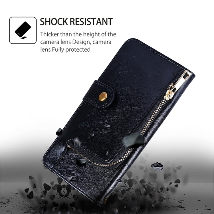 For Motorola Edge 5G 2024 Zipper Bag Leather Phone Case(Black) - Motorola Cases by PMC Jewellery | Online Shopping South Africa | PMC Jewellery | Buy Now Pay Later Mobicred